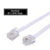 HIPATU Phone Extension Cord 66 Ft, Phone Cord Telephone Cable with Standard RJ11Plug and 2 in-Line Couplers and 25Cable Clip Holders view 4