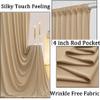 10ft x 10ft Wrinkle Free Champagne Backdrop Curtains for Parties, Polyester Photo Backdrop Drapes 2 Panels 5x10ft Cloth for Wedding Birthday Party Photography Background view 2