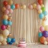 10ft x 10ft Wrinkle Free Champagne Backdrop Curtains for Parties, Polyester Photo Backdrop Drapes 2 Panels 5x10ft Cloth for Wedding Birthday Party Photography Background view 4
