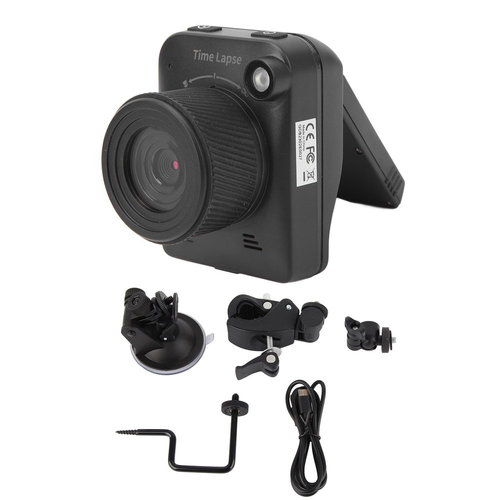 4K 32MP Time Lapse Camera,Timing Shooting Camera Outdoor Construction Full Color Timelapse Camera with 2.0in LCD Screen Macro Shooting IP66