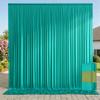 10ft x 10ft Wrinkle Free Turquoise Backdrop Curtains for Parties, Polyester Photo Backdrop Drapes 2 Panels 5x10ft for Wedding Mermaid Birthday Photography Background Party Backdrop view 1