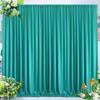 10ft x 10ft Wrinkle Free Turquoise Backdrop Curtains for Parties, Polyester Photo Backdrop Drapes 2 Panels 5x10ft for Wedding Mermaid Birthday Photography Background Party Backdrop view 3