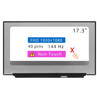Screen Replacement for ASUS Rog Strix G712LV-EV Series 17.3" FHD 1920 * 1080 40 pin 144Hz LCD Non-Touch Screen Display Panel