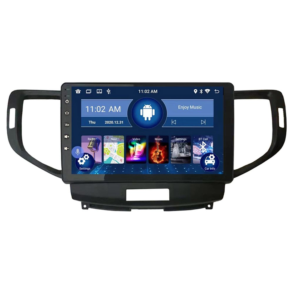 Double Din Car Stereo, with Android 12 Car GPS DVD Navigation Player, 10.1 Inch Headunit for Honda Accord 8 2008-2012 Car Radio Video DSP GPS Multimedia Player