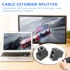 Leapiture Ethernet Cable Adapter, 2Pcs 1 in 2 Out RJ45 Female Interface Wired Network Adapter LAN Connector Cable Extender Splitter for Internet Wire(Black) view 3