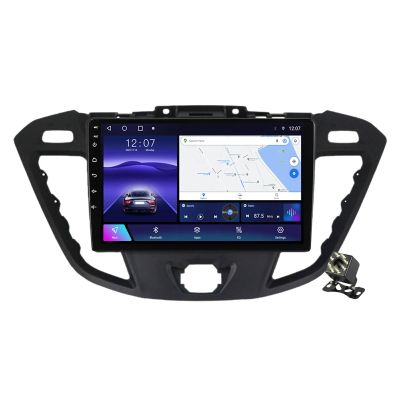 Android 12 Autoradio Car Stereo for Ford Transit Custom 2013-2018, 9" QLED Screen Multimedia Player with Carplay Auto BT Navigation GPS WiFi 4G FM RDS SWC+Backup Camera,Ts10/4+32g