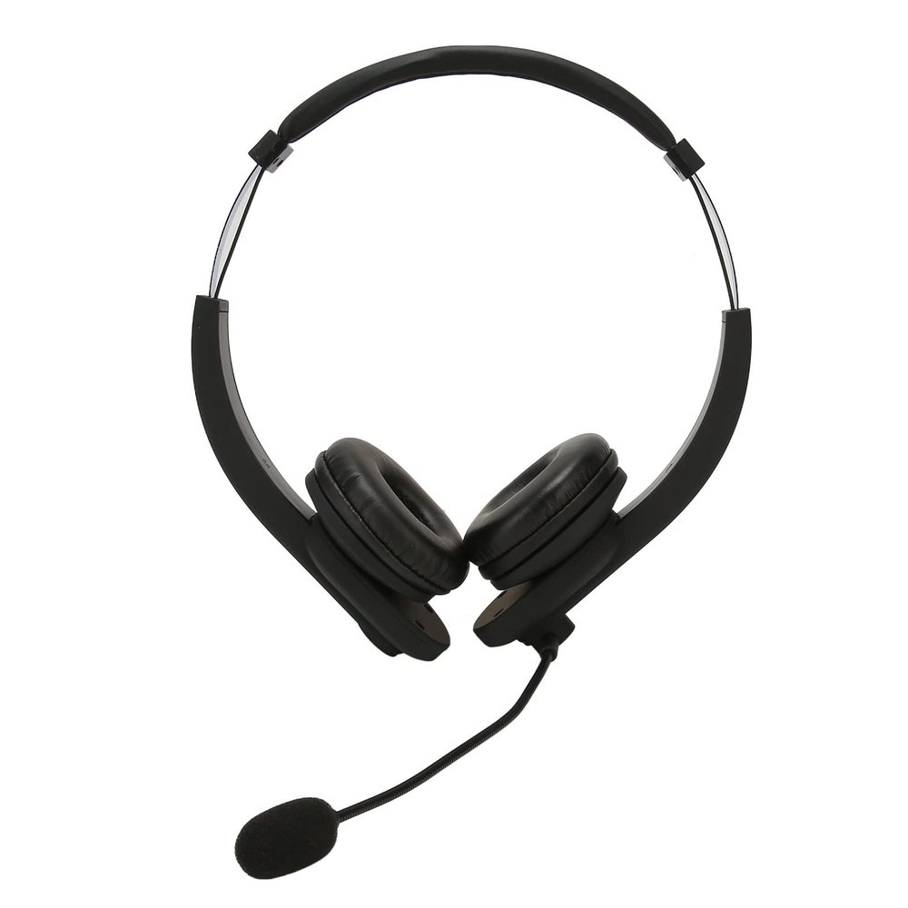 GOWENIC Telephone Headset Dual Ear with Mic, 2.4G BT 5.0, USB Transmitter, Adjustable Design, Noise Canceling for Business Office
