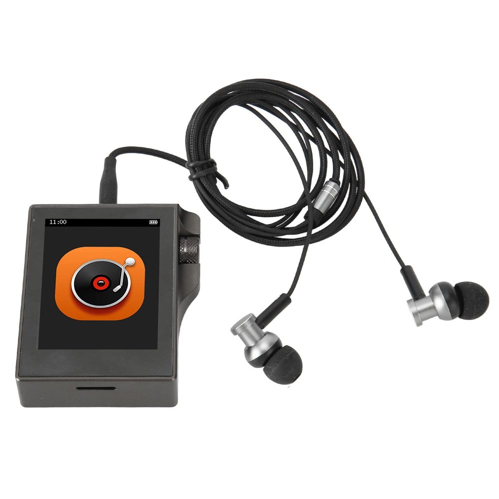 2.4 Inch Touch Screen MP3 Player, HiFi Lossless DSD High Resolution 32GB Portable Music Player with Memory Card, 24bit Support, 15 Hours DSD Playback (64GB)