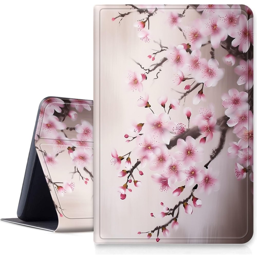 Case for All-New 6" Basic Kindle 11th Generation (2022 Release),DIGTIALL Slim PU Leather Fold Stand Protective Cover with Auto Sleep/Wake for Kindle 2022 11th Gen e-Reader,Cherry Blossom