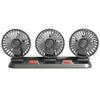 ERYUE Electric fan, 3 Heads Car Fan Portable Air Cooling Fan Silent Electric Fan 360 Rotation with 2 Wind Speed Phone Number Display for Car Truck SUV RV Marine Boat view 1