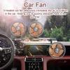 ERYUE Electric fan, 3 Heads Car Fan Portable Air Cooling Fan Silent Electric Fan 360 Rotation with 2 Wind Speed Phone Number Display for Car Truck SUV RV Marine Boat view 2