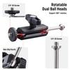 Aitteel Mini Magic Arm with Dual Universal Ball Head, Adjustable Magic Arm for Monitor, Microphone, LED Video Light (Max Vertical Load 5.29lb/2.4kg) view 2