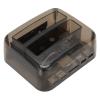 USB 3.0 to SATA Dual Bay Hard Drive Dock, External Hard Drive Dock with Hot Swap Support 20TB 6Gbps for 2.5in 3.5in HDD SSD IDE 100240V Transparent Black (US Plug) view 1