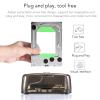 USB 3.0 to SATA Dual Bay Hard Drive Dock, External Hard Drive Dock with Hot Swap Support 20TB 6Gbps for 2.5in 3.5in HDD SSD IDE 100240V Transparent Black (US Plug) view 4