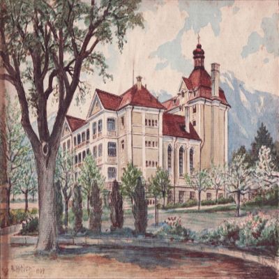 Adolf Hitler : The Old Building in Stand of Trees : Archival Quality Art Print