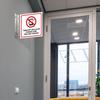 Turn Off Cellular Phones and Two Way Radios Projecting Sign, Double Sided, 6x6 Inches, ACM, with Brushed Nickel Accessory, Made in USA view 2