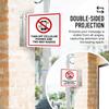 Turn Off Cellular Phones and Two Way Radios Projecting Sign, Double Sided, 6x6 Inches, ACM, with Brushed Nickel Accessory, Made in USA view 3