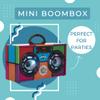 Wireless Express - Boombox Speaker with LED Lights  Retro Bluetooth Speaker w/Enhanced FM Radio - Perfect for Home and Outdoor (Swirl Bling) view 2