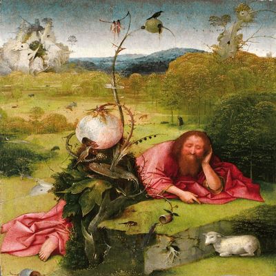 Hieronymus Bosch : St. John the Baptist in Meditation : Archival Art Print