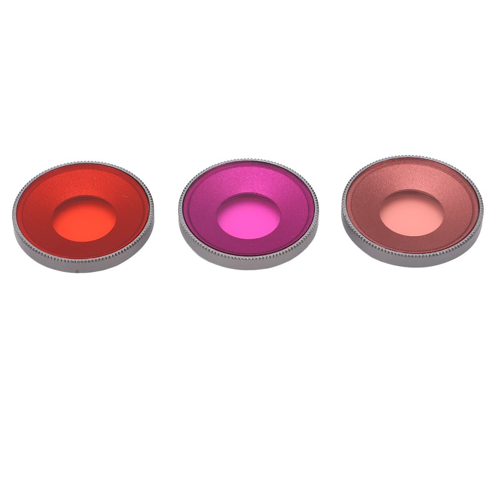 3 Pcs Camera Lens Diving Filters High Definition Optical Glass Red Camera Dive Filters Set for Action3 Lens Filters Diving Filter for Action3 Camera Lens