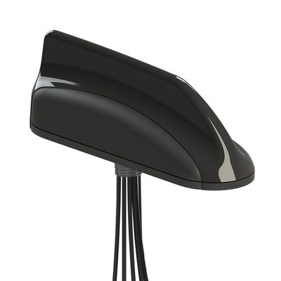 6-Cable MXFG602 6-in-1 LTE 5G Surface Mount MaxFin Antenna 2X 5G/LTE, 3X WiFi 6E, GNSS by Mobile Mark - Black- 15Ft