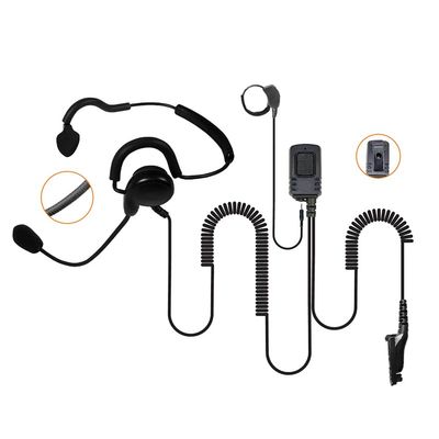 PRYME SPM-1483 Patriot Behind Head Lightweight Headset with Earphone, Noise Canceling Mic, and Wired PTT Button - Fits: MotoTRBO XPR6300/6500/6550/7550 and APX 1000/3000/4000/6000/7000/8000