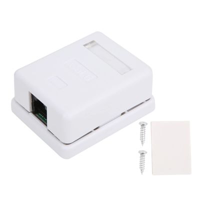 Fafeicy Mount Box, 2Pcs RJ45 Mount, Cat6 Single Port Desktop Information Network Junction Boxes, Electronic Components, Electricalhousing