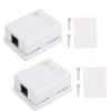 Fafeicy Mount Box, 2Pcs RJ45 Mount, Cat6 Single Port Desktop Information Network Junction Boxes, Electronic Components, Electricalhousing view 2