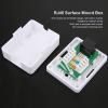 Fafeicy Mount Box, 2Pcs RJ45 Mount, Cat6 Single Port Desktop Information Network Junction Boxes, Electronic Components, Electricalhousing view 4