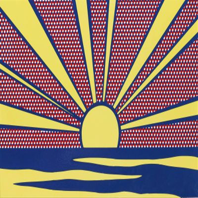 Lichtenstein Roy : Pop Sunrise Landscape : Archival Quality Art Print