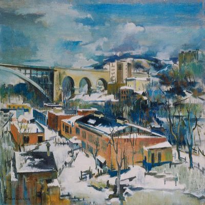Preston Dickinson : Winter, Harlem River : Archival Quality Art Print