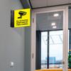 All Activities Monitored by Video Camera Projecting Sign, Double Sided, (SI-7651) 6x6 Inches, ACM, with Satin Black Accessory, Made in USA view 2