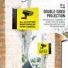 All Activities Monitored by Video Camera Projecting Sign, Double Sided, (SI-7651) 6x6 Inches, ACM, with Satin Black Accessory, Made in USA view 3