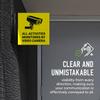 All Activities Monitored by Video Camera Projecting Sign, Double Sided, (SI-7651) 6x6 Inches, ACM, with Satin Black Accessory, Made in USA view 4