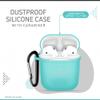 ChargeWorx 6-Piece Accessory Kit Compatible with Apple AirPods and Smartwatches (Not Included), Includes Silicone Case, Carabiner, Magnetic Safety Strap, Watch-Band Holder, and 2 Wing Tips, Mint view 2