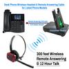 INNOTALK Wireless Headset - Includes Remote Answering Cable - Compatible with ESI Ephone 3, 4X, 8, X-1 Phone view 2