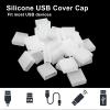 LifCratms 30Pcs USB Plug Protective Cover, Clear Anti-Dust USB Protector Caps, Type A Male Plug Protector Stopper view 3