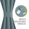 NICETOWN Greyish Blue Blackout Window Door Curtain Back Panels for Privacy view 4