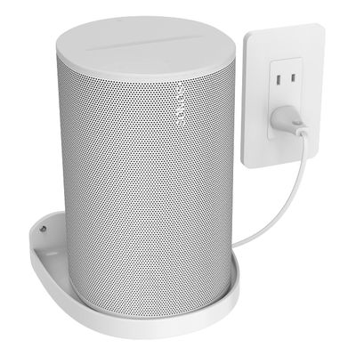 ZahoTse For Sonos Era 100 Holder Sonos Era 100 Wall Mount Stand Holder Accessories with Integrated Cable Management, Smart Home Speaker Accessory Rack (White, JT01) 2 Pieces