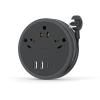 NTONPOWER Flat Plug Extension Cord, 2 USB C Travel Power Strip with 3 Outlets 4 USB Ports, 4ft Flat Extension Cord, Portable Power Strip Mountable for Travel Cruise Ship Essentials Home Black view 1