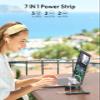 NTONPOWER Flat Plug Extension Cord, 2 USB C Travel Power Strip with 3 Outlets 4 USB Ports, 4ft Flat Extension Cord, Portable Power Strip Mountable for Travel Cruise Ship Essentials Home Black view 3