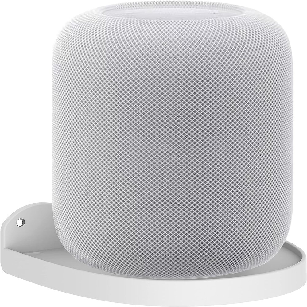 ZahoTse For Apple Homepod 1/Homepod 2 Holder, Apple Homepod Wall Mount Stand, Homepod 2 Holder Accessories with Integrated Cable Management, Smart Home Speaker Accessories Rack (White, JT01), 2 Pieces