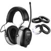 PROHEAR 027 AM FM Radio Headphones with Digital Display,2 pair Foam Ear Pads view 1