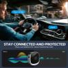 COMSOON AUX Bluetooth Adapter for Car, [LED Screen] Bluetooth 5.3 Receiver for Speaker/Home Stereo/Wired Headphones, 3.5mm Wireless Audio Receiver for Hands-Free Call/Music, Dual Connection view 4