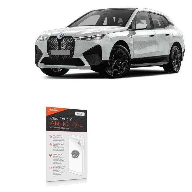 BoxWave Screen Protector Compatible with BMW 2023 iX xDrive50 NAV and Stereo Display (14.9") - ClearTouch Anti-Glare (2-Pack), Anti-Fingerprint Matte Film Skin