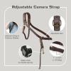 4J LEDR Leather Camera Harness for One Camera,Single Leather Camera Strap for Photographers,Camera Shoulder Strap Camera Harness for Photographers Quick Release Gear DSLR,BROWN view 2