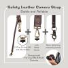 4J LEDR Leather Camera Harness for One Camera,Single Leather Camera Strap for Photographers,Camera Shoulder Strap Camera Harness for Photographers Quick Release Gear DSLR,BROWN view 3