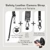 4J LEDR Leather Camera Strap,Shoulder Camera Strap for 1 or 2 Camera,Dual Camera Harness for Photographers,Multi Camera Gear for Dslr/Slr Strap,Camera Harness Camera Sling Strap Single or Dual,Black view 4