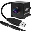 ELP 4K USB Camera with Microphone for Computer and Raspberr pi Mini UVC USB2.0 Webcam IMX415 USB with Camera 2160P Audio Video Lightburn Camera PC Laptop USB Camera (100degree no Distortion Lens) view 1