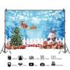10x6.5ft Vinyl Winter Snowman Backdrop - Blue Xmas Snowflake Snow Forest Merry Christmas Tree Photography Background - Santa Claus Winter Wonderland Party Decor view 2